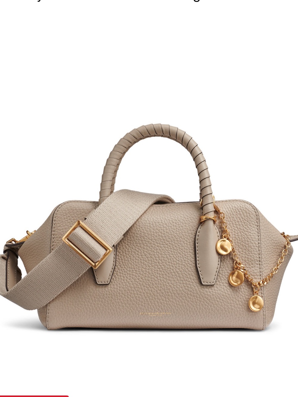Donna Karan Chantilly Leather Mini Satchel Bag with Chain Charms